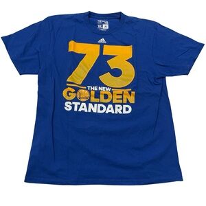 Adidas Golden State Warriors “73 Wins” Size XL Blue Tee (Retail $30)